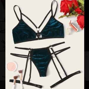 velvet lingerie set NWOT